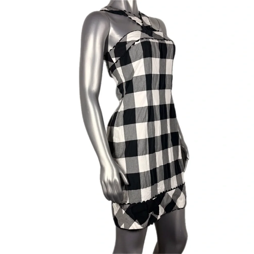 Vintage Sara Campbell Black and White Checkered Dress - Picture 4 of 14
